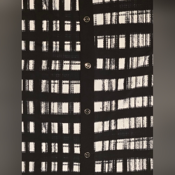 NWOT Elie McCarthy Checkered Button-Up Shirt - Picture 3 of 9